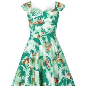 Collectif - Hawaiian Print Dress in UK 18 (US 14)